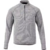 Elevate Men's Heather Charcoal Crane Knit Half Zip -Elevate TM18305 986 F