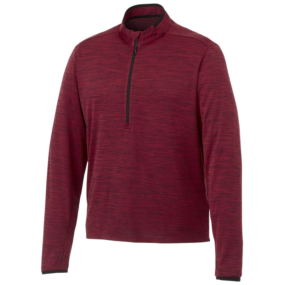 Elevate Men's Team Red Heather Mather Knit Half Zip 3 Elevate Men's Team Red Heather Mather Knit Half Zip