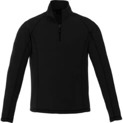 Elevate Men's Black Bowlen Polyfleece Quarter Zip