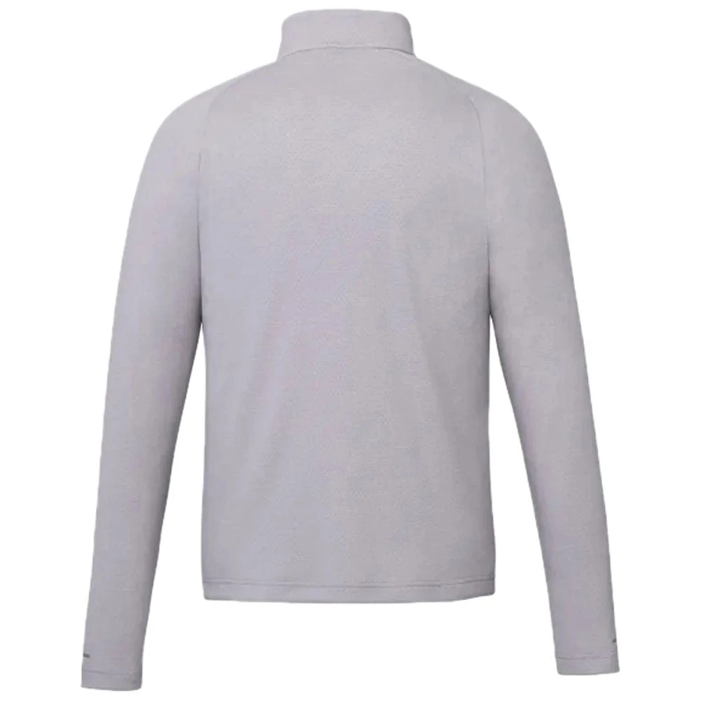 Elevate Men's Silver Heather Asgard Eco Knit Quarter Zip 4 Elevate Men's Silver Heather Asgard Eco Knit Quarter Zip - Image 2