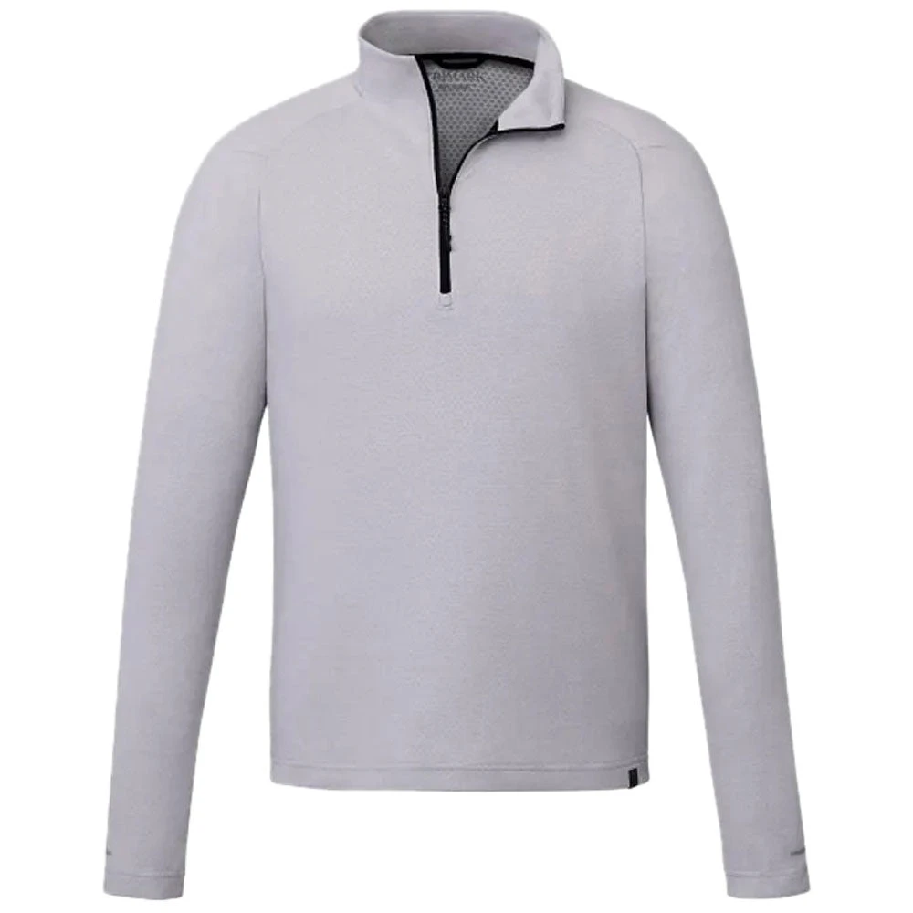 Elevate Men's Silver Heather Asgard Eco Knit Quarter Zip 3 Elevate Men's Silver Heather Asgard Eco Knit Quarter Zip