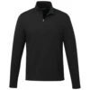 Elevate Men's Black Rigi Eco Knit Quarter Zip 1 Elevate Men's Black Rigi Eco Knit Quarter Zip -Elevate TM18311 Black F