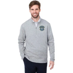 Elevate Men's Heather Grey Rigi Eco Knit Quarter Zip -Elevate TM18311 Heather Grey HTF