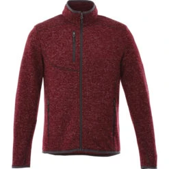 Elevate 9 Elevate Men's Maroon Heather Tremblant Knit Jacket