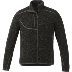 Elevate 5 Elevate Men's Black Smoke Heather Tremblant Knit Jacket
