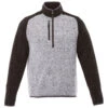 Elevate Men's Light Heather Grey/Black Smoke Heather Vorlage Half Zip Knit Jacket -Elevate TM18611 Light Heather Grey Black Smoke Heather F