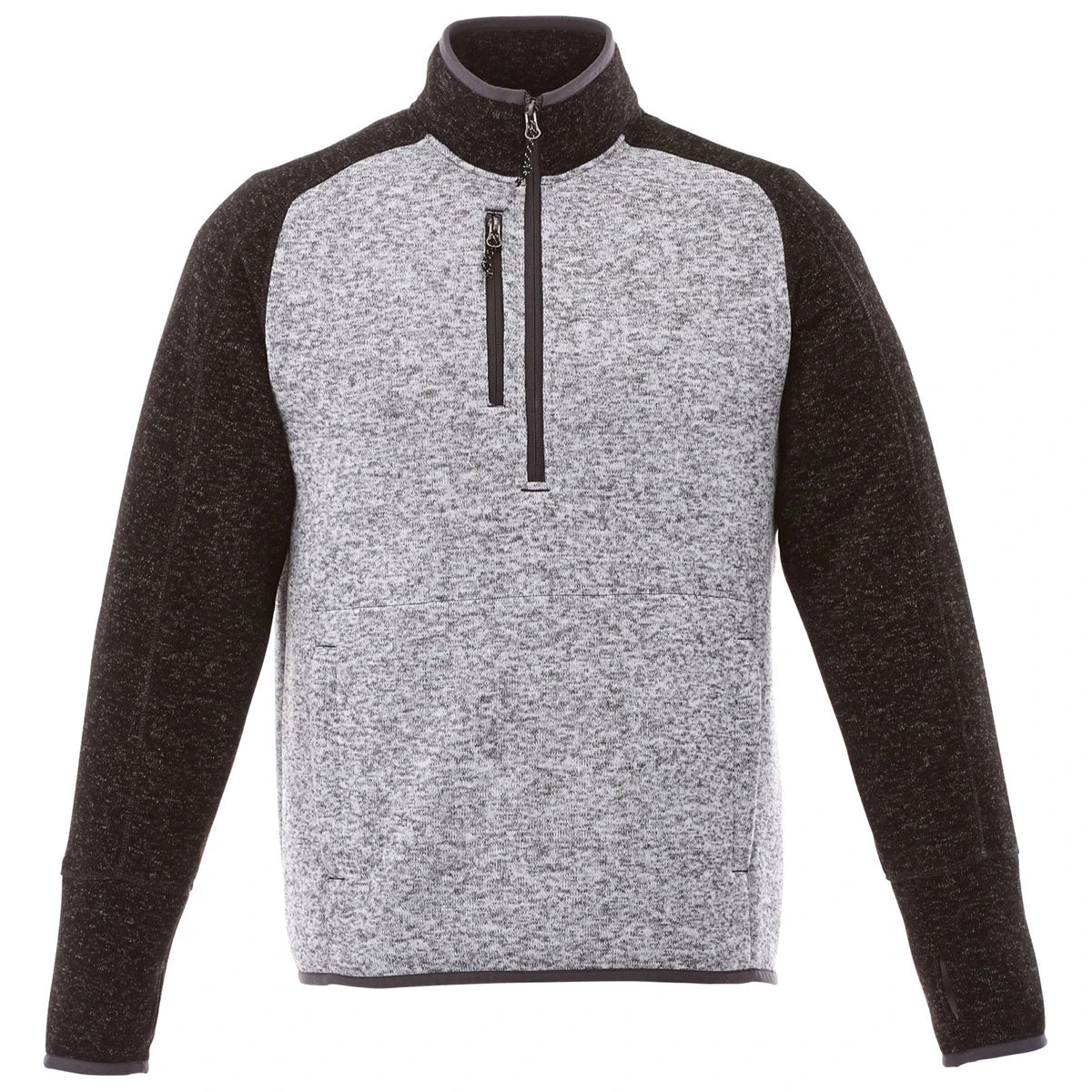 Elevate Men's Light Heather Grey/Black Smoke Heather Vorlage Half Zip Knit Jacket 3 Elevate Men's Light Heather Grey/Black Smoke Heather Vorlage Half Zip Knit Jacket