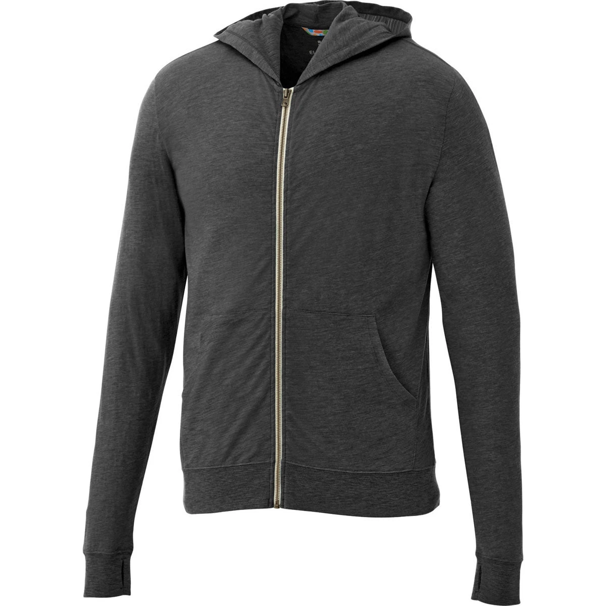 Elevate Men's Heather Dark Charcoal Garner Knit Full Zip Hoody 3 Elevate Men's Heather Dark Charcoal Garner Knit Full Zip Hoody