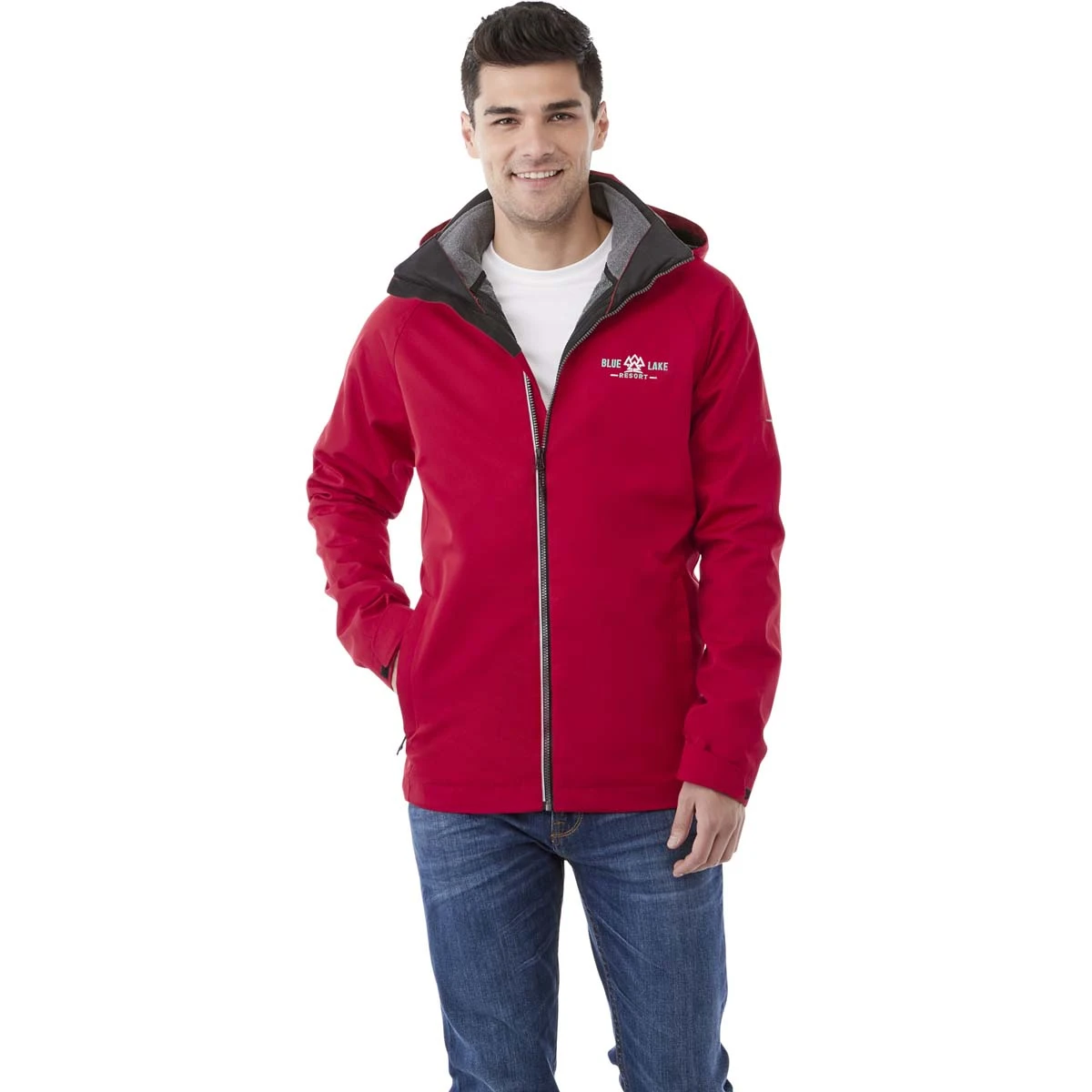 Elevate Men's Team Red/Heather Dark Charcoal Arlington 3-in-1 Jacket 5 Elevate Men's Team Red/Heather Dark Charcoal Arlington 3-in-1 Jacket - Image 3