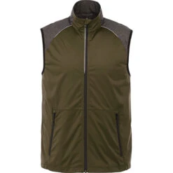 Elevate Men's Loden/Black Smoke Heather Nasak Hybrid Softshel Vest