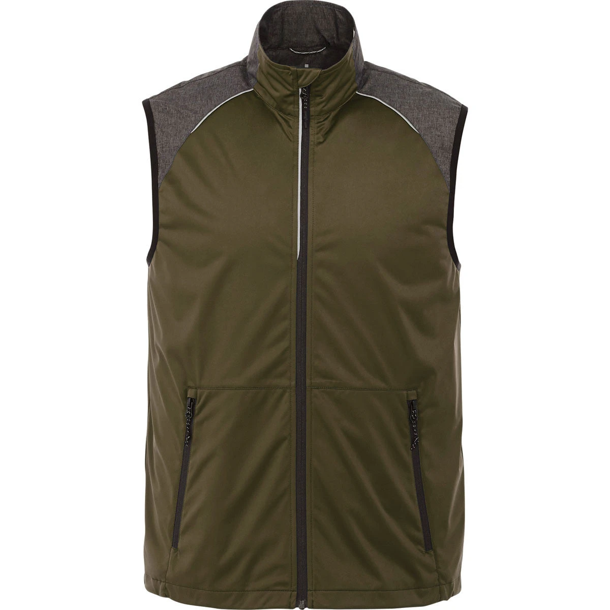 Elevate Men's Loden/Black Smoke Heather Nasak Hybrid Softshel Vest 3 Elevate Men's Loden/Black Smoke Heather Nasak Hybrid Softshel Vest