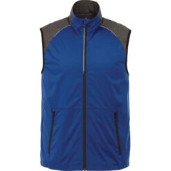 Elevate Men's Metro Blue/Black Smoke Heather Nasak Hybrid Softshel Vest