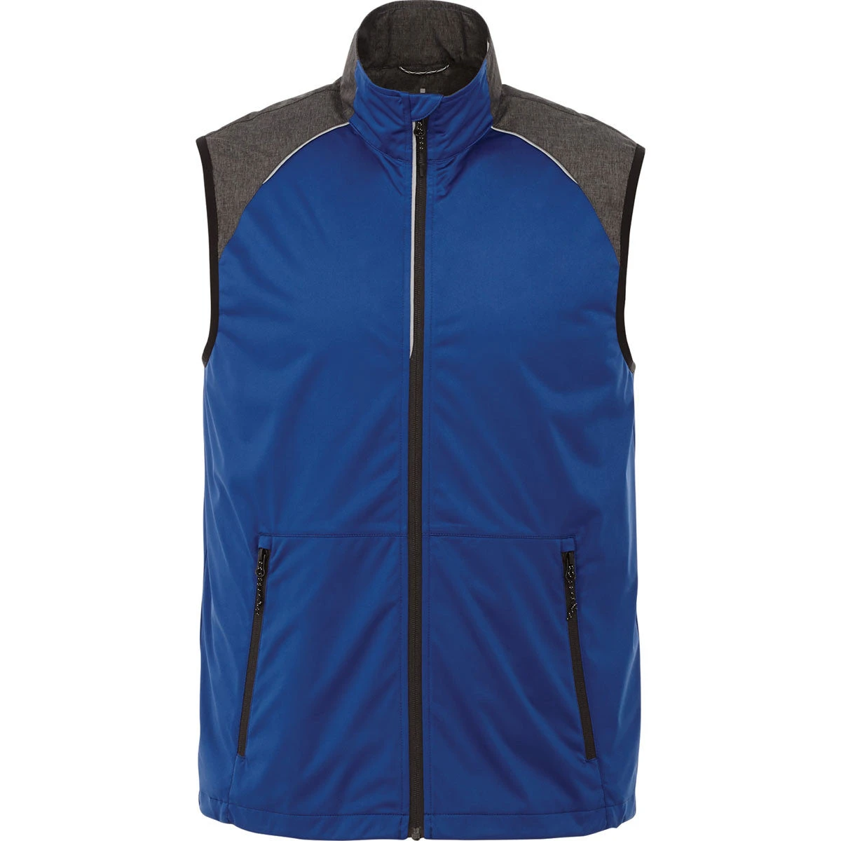 Elevate Men's Metro Blue/Black Smoke Heather Nasak Hybrid Softshel Vest 3 Elevate Men's Metro Blue/Black Smoke Heather Nasak Hybrid Softshel Vest