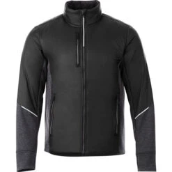 Elevate 27 Elevate Men's Black/Heather Dark Charcoal Fernie Hybrid Insulated Jacket