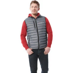 Elevate Men's Steel Grey Whistler Light Down Vest -Elevate TM19898 Steel Grey HTF