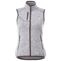 Elevate Women's Light Heather Grey Fontaine Knit Vest