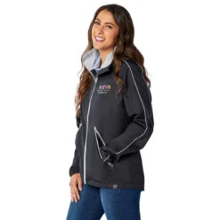 Elevate Women's Black/Silver Rincon Eco Packable Jacket -Elevate TM92725 995 HTS