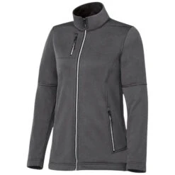 Elevate Women's Heather Dark Charcoal Joris Eco Softshell Jacket -Elevate TM92940 Heather Dark Charcoal S