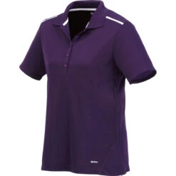 Elevate Women's Dark Plum Albula Short Sleeve Polo