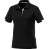 Elevate Women's Black Kiso Short Sleeve Polo -Elevate TM96209 Black F