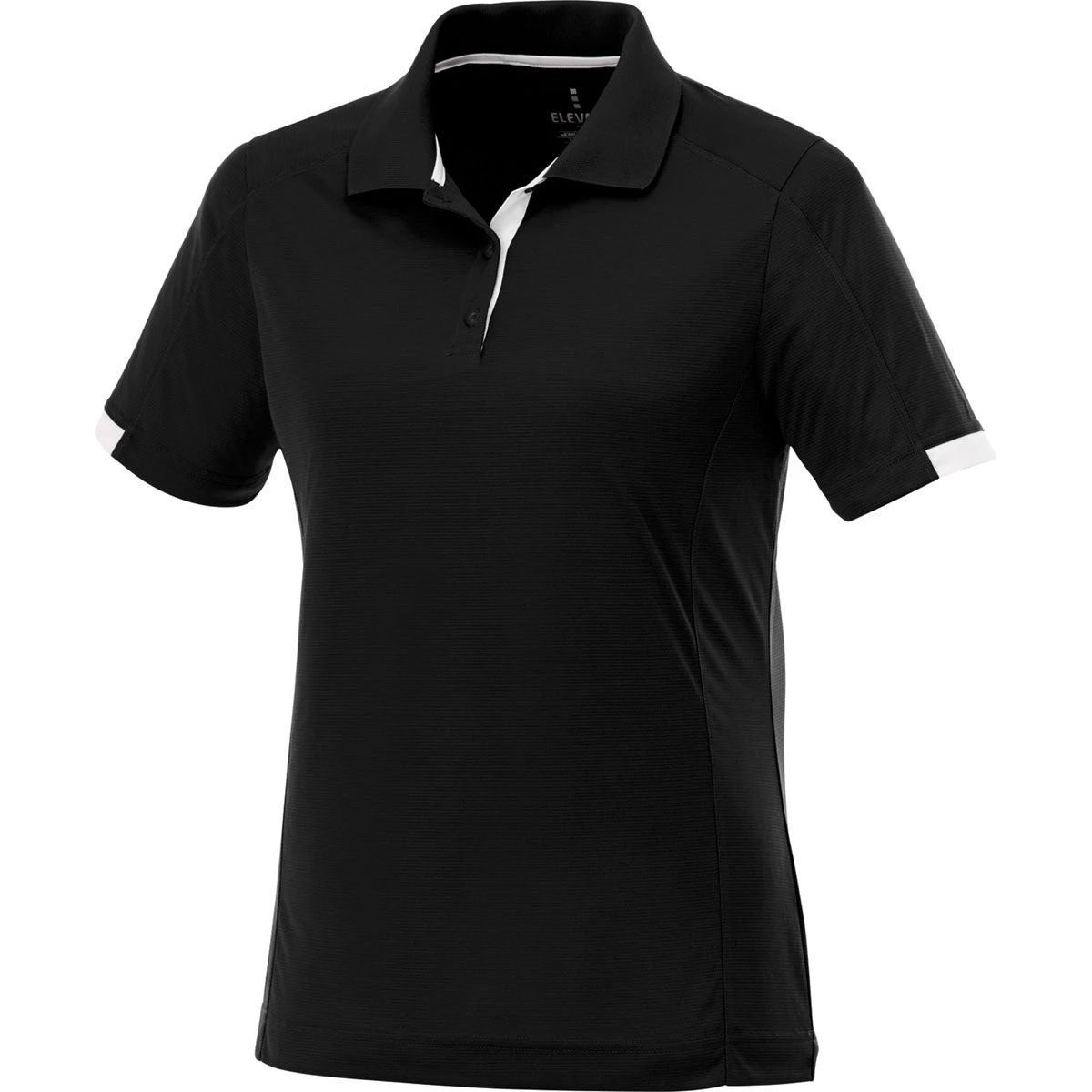 Elevate Women's Black Kiso Short Sleeve Polo 3 Elevate Women's Black Kiso Short Sleeve Polo