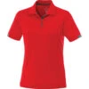 Elevate Women's Red Kiso Short Sleeve Polo -Elevate TM96209 Red F