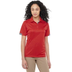 Elevate Women's Red Kiso Short Sleeve Polo 7 Elevate Women's Red Kiso Short Sleeve Polo -Elevate TM96209 Red HTF