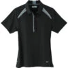 Elevate Women's Black Quinn Short Sleeve Polo -Elevate TM96216 Black F