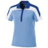 Elevate Women's Solace Blue/New Royal/White Vesta Short Sleeve Polo 2 Elevate Women's Solace Blue/New Royal/White Vesta Short Sleeve Polo -Elevate TM96221 Solace Blue New Royal White F