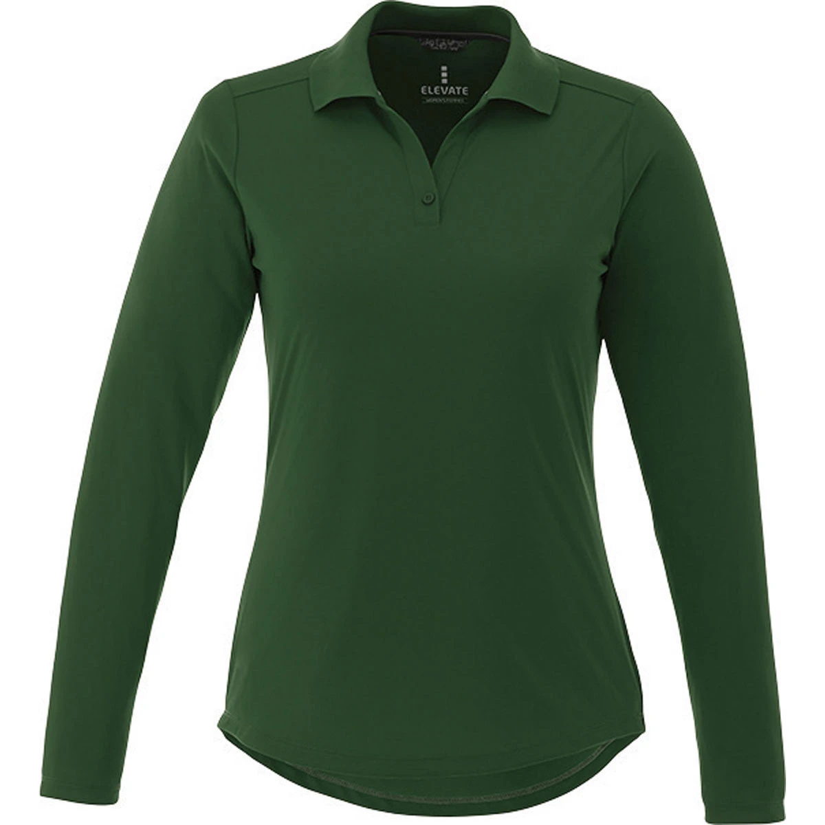 Elevate Women's Forest Green Mori Long Sleeve Polo 3 Elevate Women's Forest Green Mori Long Sleeve Polo
