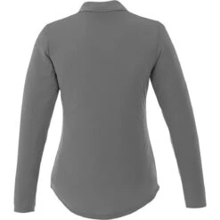 Elevate Women's Steel Grey Mori Long Sleeve Polo 5 Elevate Women's Steel Grey Mori Long Sleeve Polo -Elevate TM96255 Steel Grey B