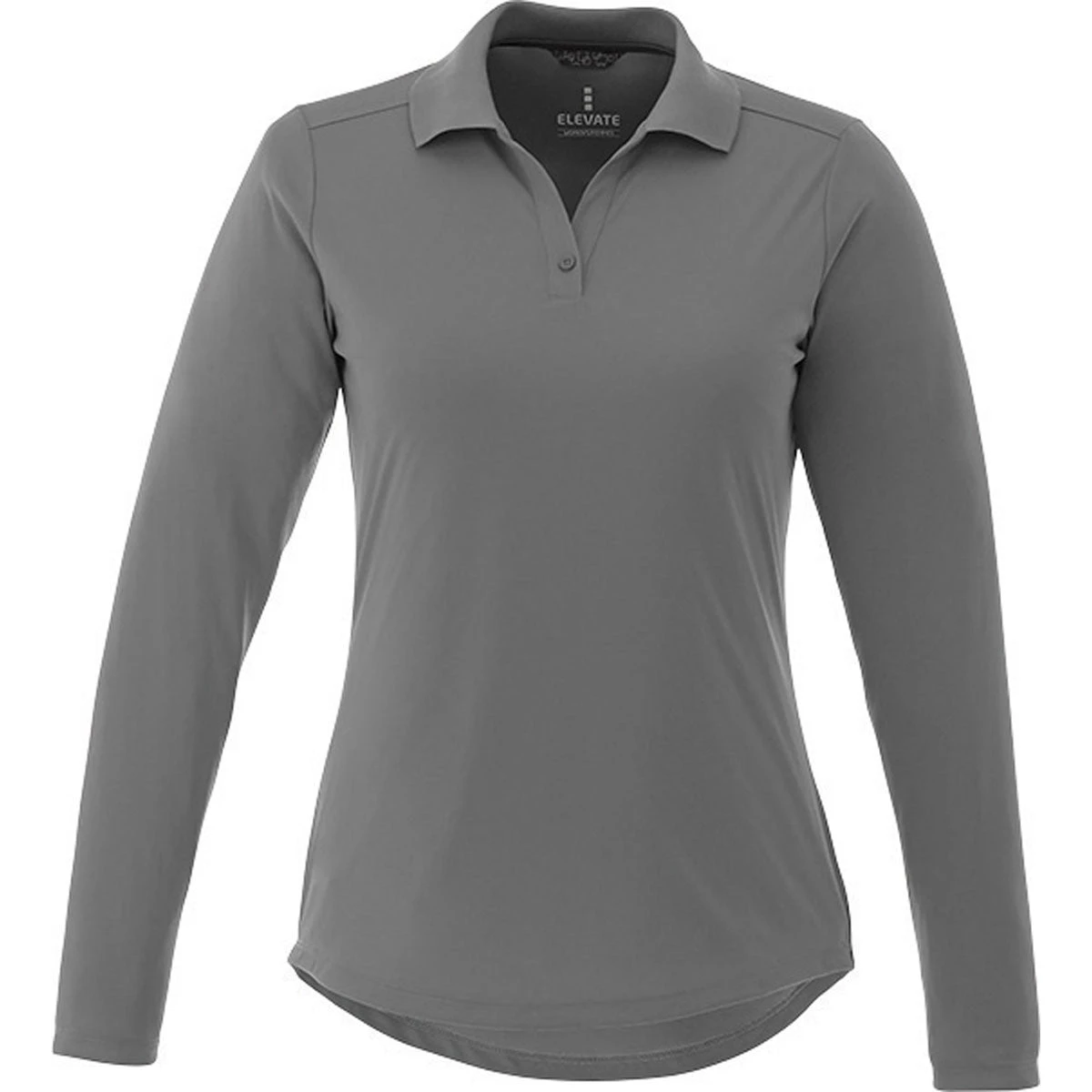 Elevate Women's Steel Grey Mori Long Sleeve Polo 3 Elevate Women's Steel Grey Mori Long Sleeve Polo