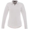 Elevate Women's White Mori Long Sleeve Polo 2 Elevate Women's White Mori Long Sleeve Polo -Elevate TM96255 White F