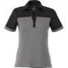 Elevate Women's Black/Steel Grey Mack Short Sleeve Polo