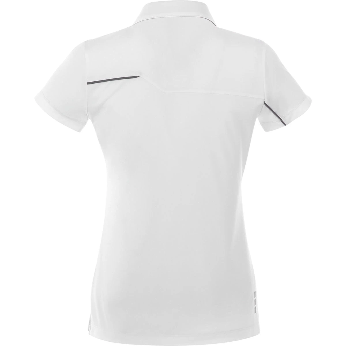 Elevate Women's White/Steel Grey Wilcox Short Sleeve Polo 4 Elevate Women's White/Steel Grey Wilcox Short Sleeve Polo - Image 2