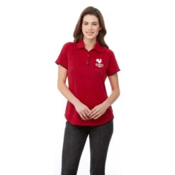 Elevate Women's Team Red/Black Remus Short Sleeve Polo -Elevate TM96310 358 HTF