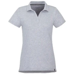Elevate Women's Heather Grey Somoto Eco Short Sleeve Polo