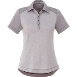 Elevate Women's Heather Grey/Quarry Sagano Short Sleeve Polo