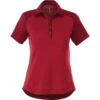 Elevate Women's Vintage Red Heather/Chili Sagano Short Sleeve Polo -Elevate TM96508 Vintage Red Heather Chili F