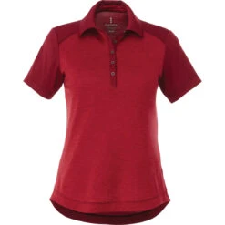 Elevate Women's Vintage Red Heather/Chili Sagano Short Sleeve Polo