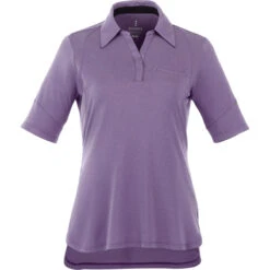 Elevate Women's Dark Plum Torres Short Sleeve Polo