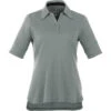 Elevate Women's Steel Grey Torres Short Sleeve Polo -Elevate TM96509 Steel Grey F