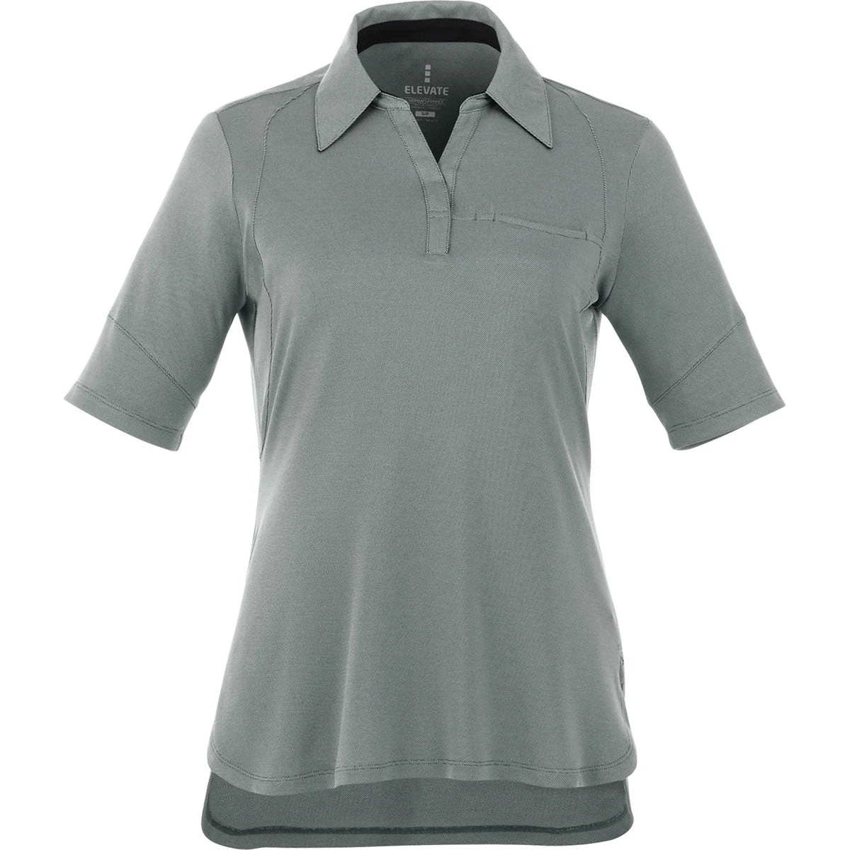 Elevate Women's Steel Grey Torres Short Sleeve Polo 3 Elevate Women's Steel Grey Torres Short Sleeve Polo