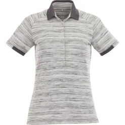 Elevate Women's Heather Grey/Grey Storm Emory Short Sleeve Polo