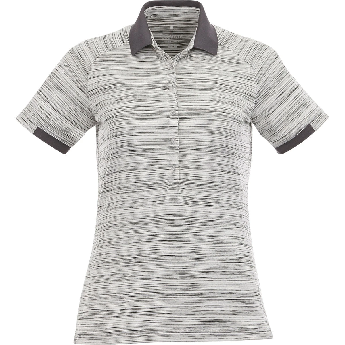 Elevate Women's Heather Grey/Grey Storm Emory Short Sleeve Polo 3 Elevate Women's Heather Grey/Grey Storm Emory Short Sleeve Polo