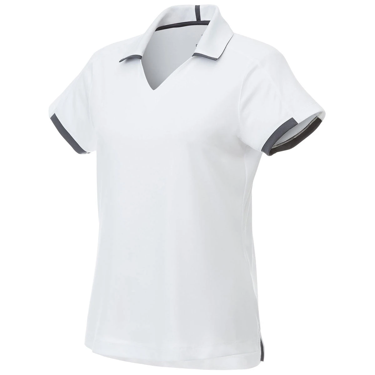 Elevate Women's White/Grey Storm Cerrado Short Sleeve Polo 3 Elevate Women's White/Grey Storm Cerrado Short Sleeve Polo