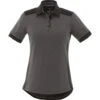 Elevate Women's Charcoal/Black Smoke Laramie Short Sleeve Polo -Elevate TM96610 Charcoal Black Smoke F