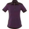 Elevate Women's Dark Plum/Black Smoke Laramie Short Sleeve Polo -Elevate TM96610 Dark Plum Black Smoke F