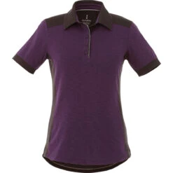 Elevate Women's Dark Plum/Black Smoke Laramie Short Sleeve Polo