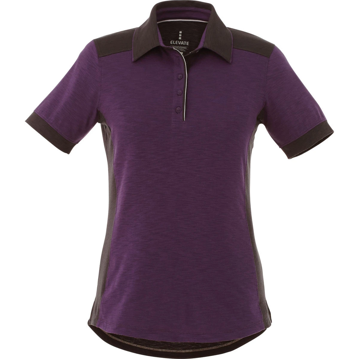 Elevate Women's Dark Plum/Black Smoke Laramie Short Sleeve Polo 3 Elevate Women's Dark Plum/Black Smoke Laramie Short Sleeve Polo
